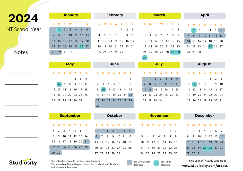 School Terms And Public Holiday Dates For NT In 2024 Studiosity   NT Tile 